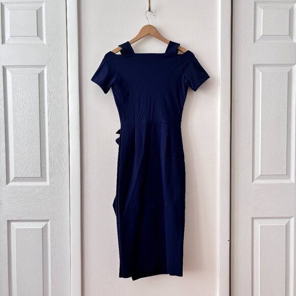 NOT FOR SALE Chiara Boni La Petite Robe Ruffled Draped Off The Shoulder Dress - Picture 5 of 7